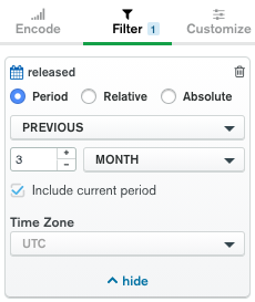 Image showing period date filter