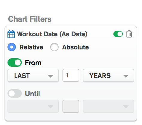 Image showing relative date filter